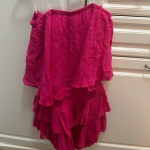 Hot pink romper- size m- NWT.